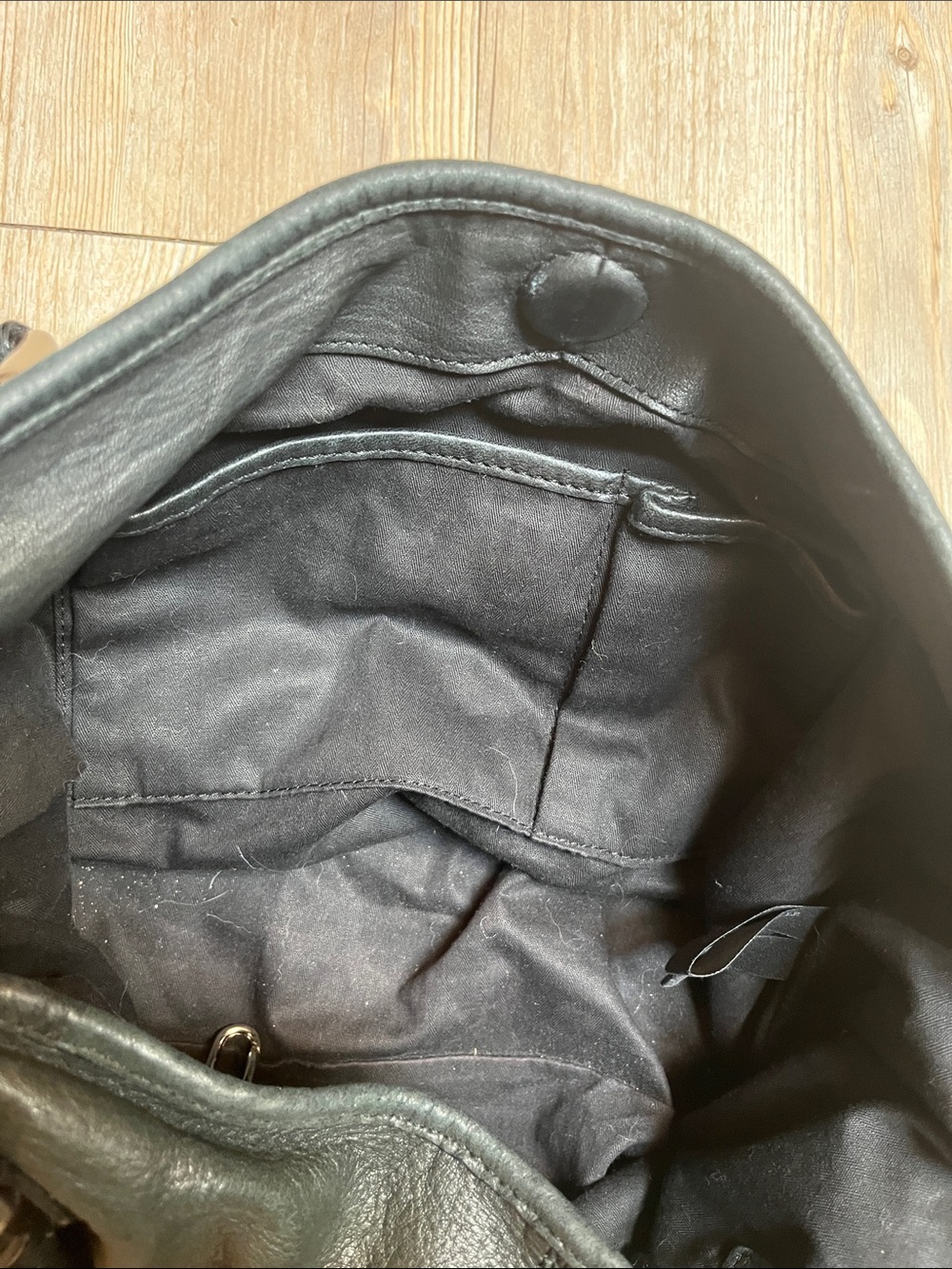 Kenneth Cole New York Black Pebble Leather Shoulder Bag with Braided Trim - Picture 8 of 9